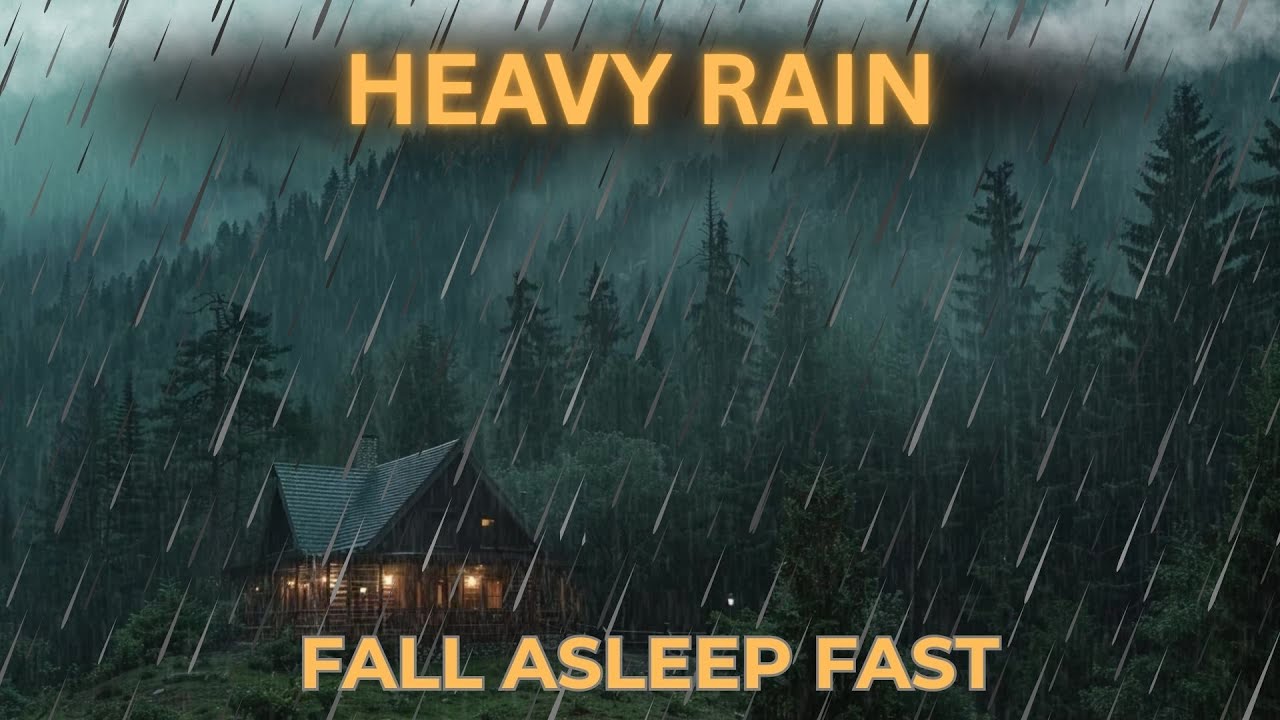 Rain Sounds in Cozy Cabin ⛈️ Sleep, Study, Relax | Rain Ambience Live Stream