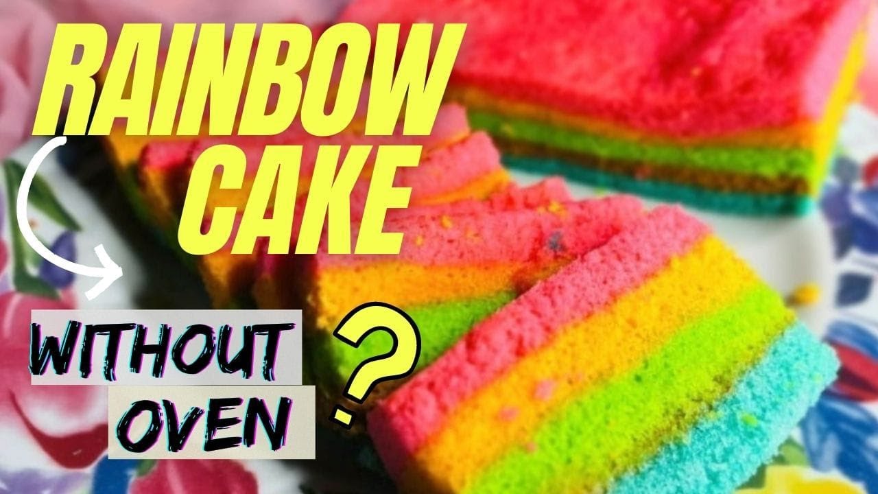 Rainbow Cake | Rainbow Steam Cake | Cake Without Oven | Cuisine With Narmeen
