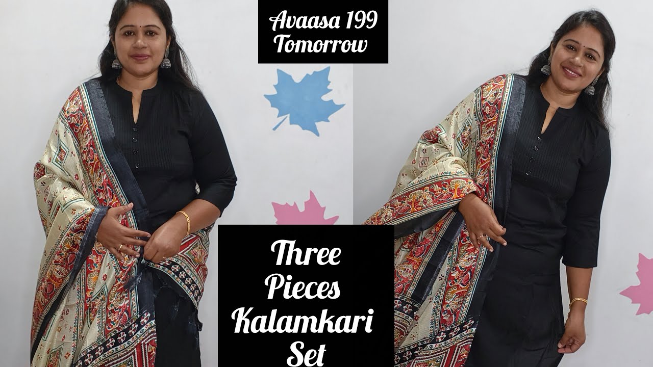 Kalamkari 3 P Set 💖💖💖💖 Instagram Trending & Fashionable Top Screenshot Booking 7845872956 New Launch