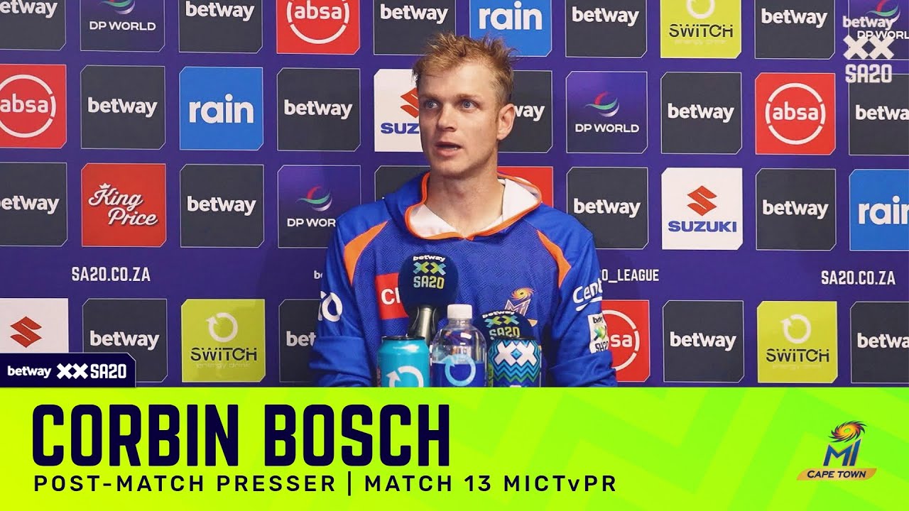 Corbin Bosch, MI Cape Town | MICTvPR Post-match presser | Betway SA20