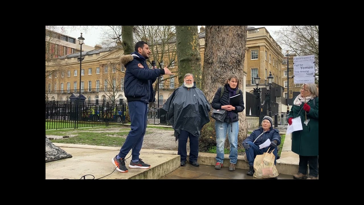 Yemen War 8th Anniversary: Sayed al-Wadaei from BIRD - speaking at London CAAT vigil