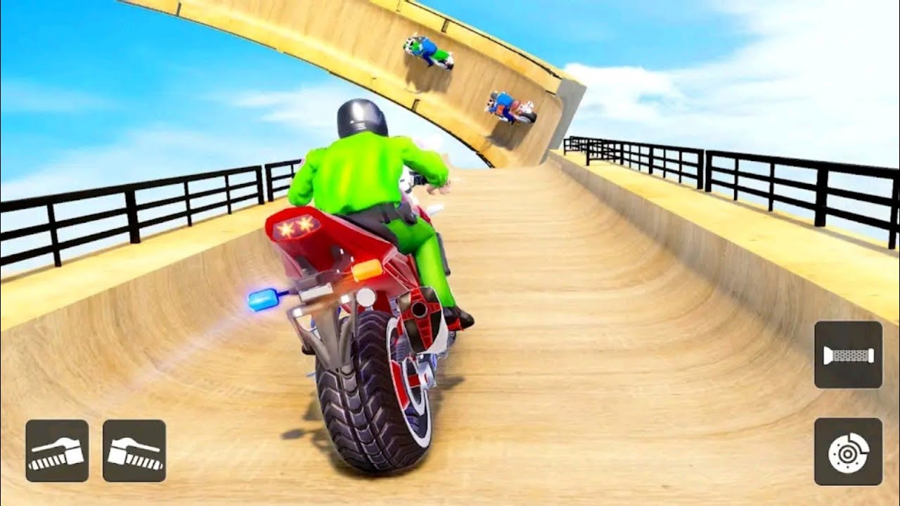 GT Police Bike Mega Ramp 3D Game | Android Game Play - Bike Games To Play - Download Free Games