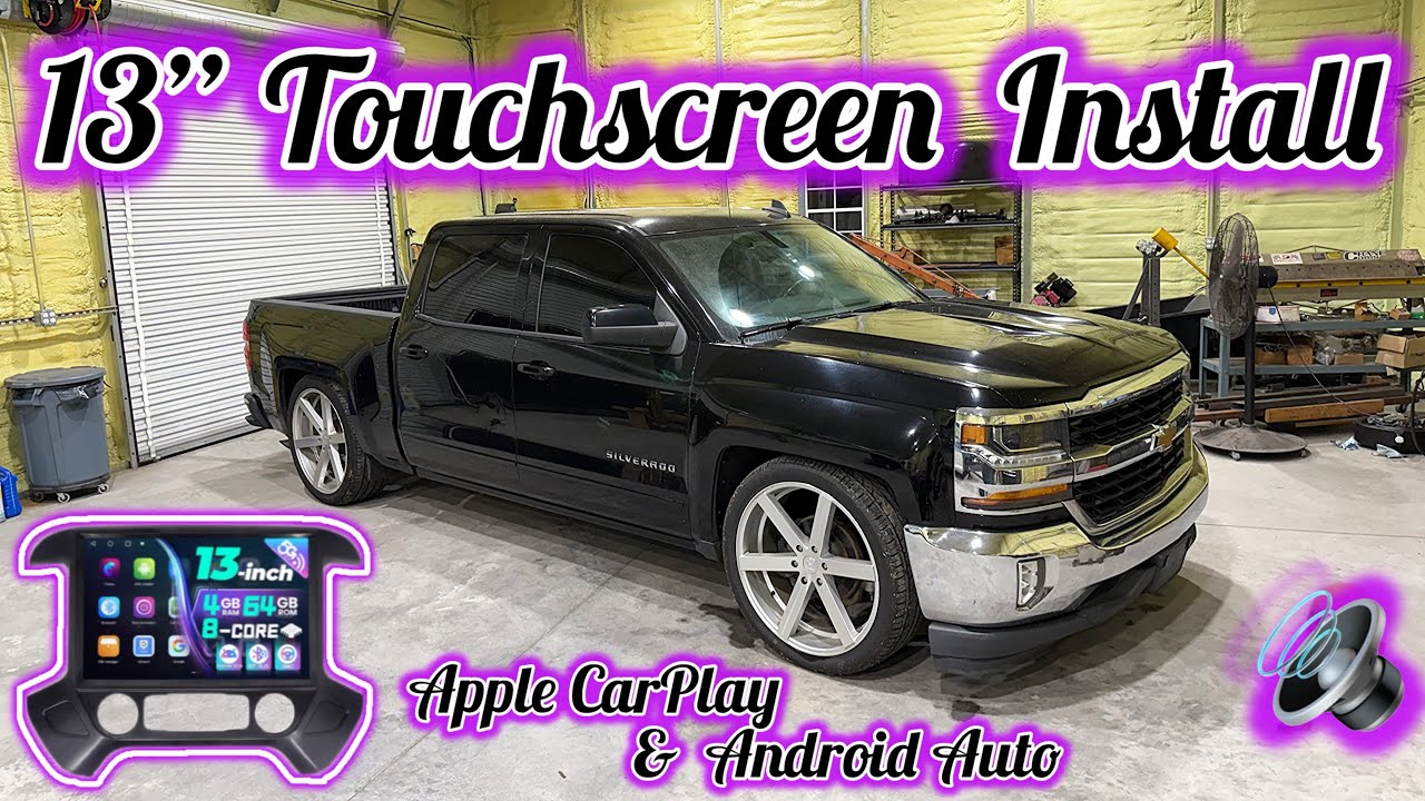 13” Touchscreen with Apple CarPlay & Android auto install on 2014-2016 Silverado
