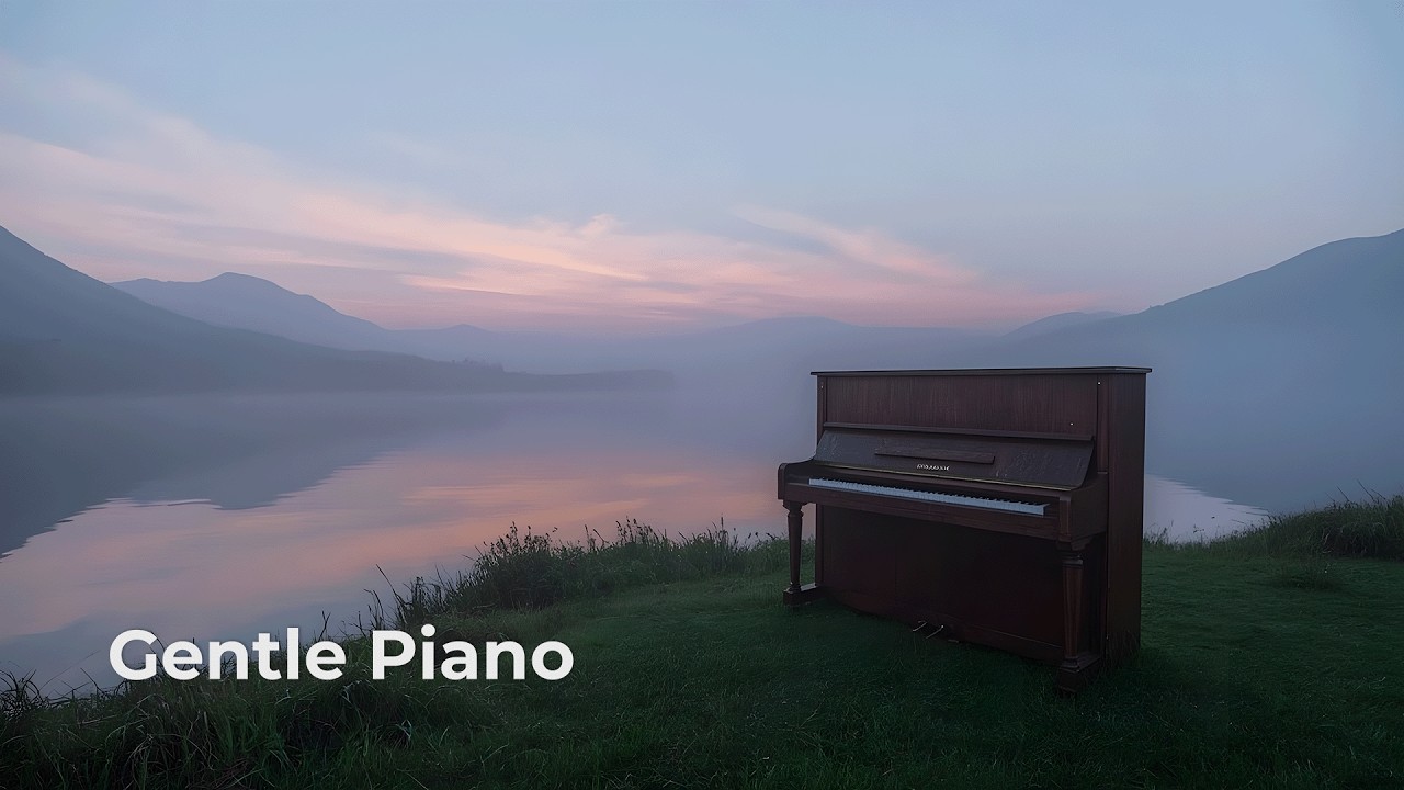 Soft Piano Music by the Lake 🌅 1 Hour Relaxing Instrumental for Focus & Calm