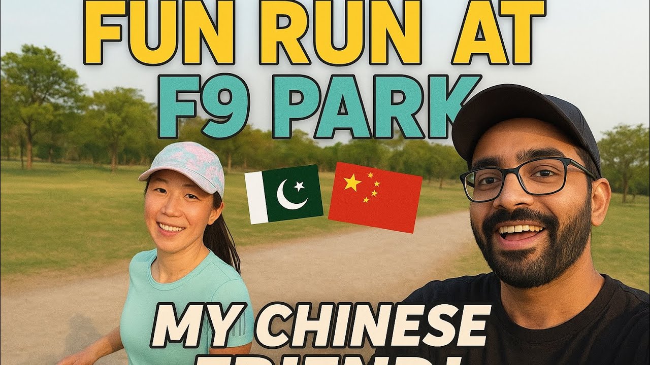 Running with my Chinese 🇨🇳Friend in Islamabad F9 Park.