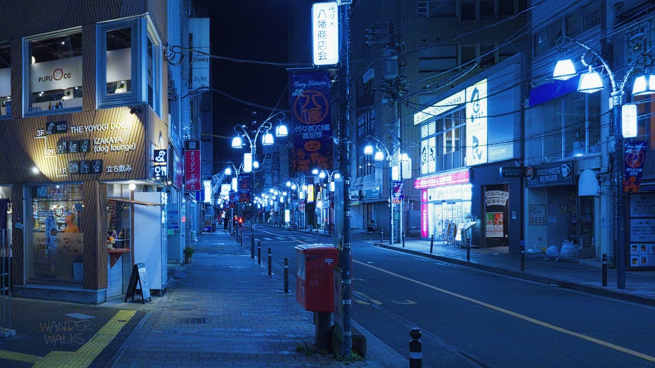 4K HDR｜夜ふかし散歩｜Tokyo night walk from  Yoyogi-Hachiman to Harajuku