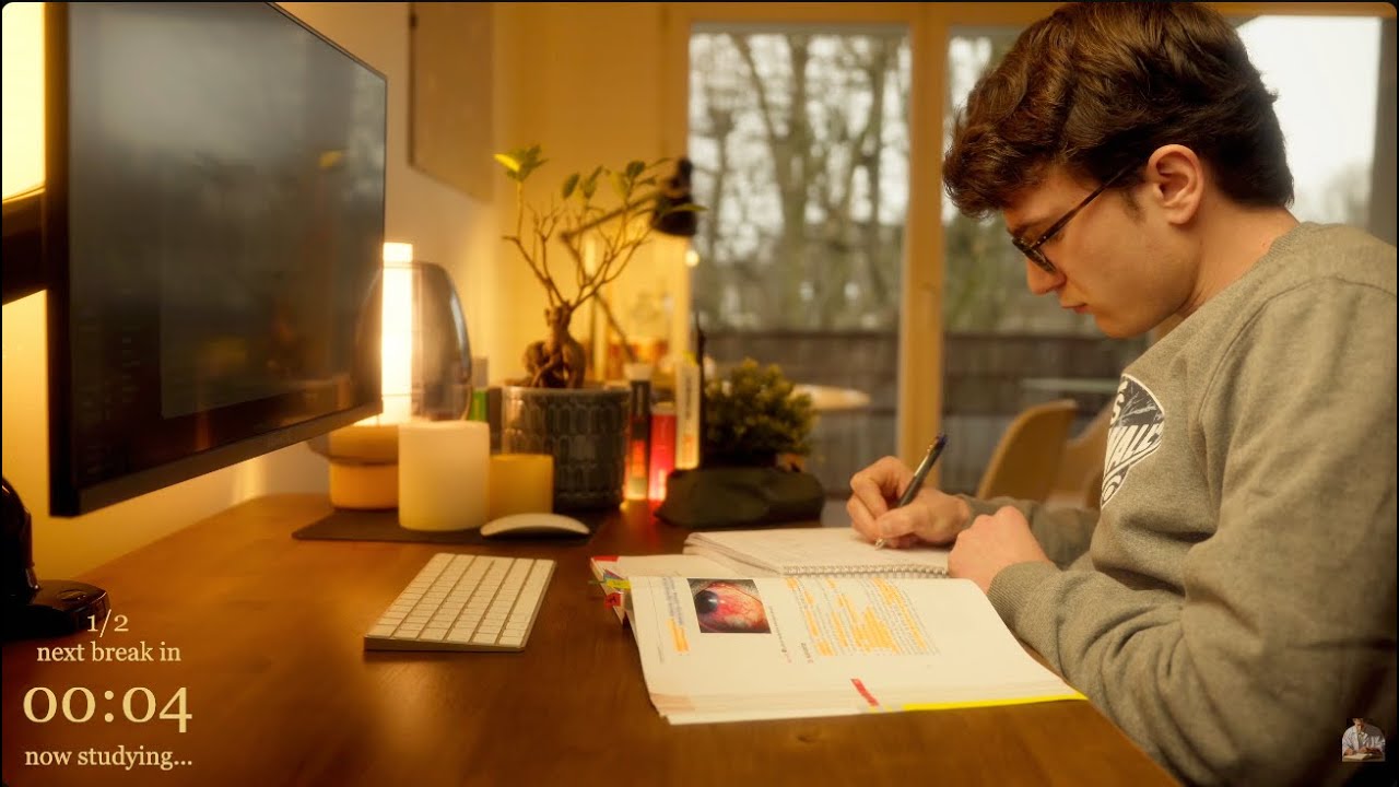 3-HOUR | Study With Me | One break, No music, Deep work