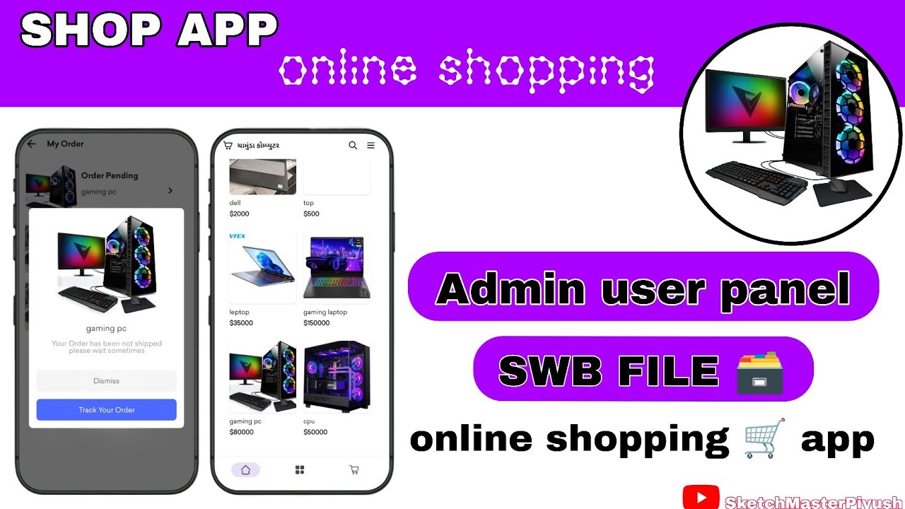 Online Shopping App | Admin User Panel | Sketchware | SWB File