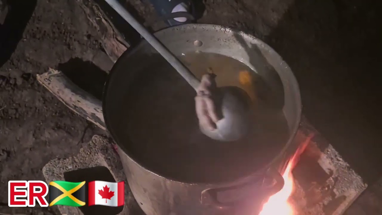 Friday gone..Friday come back. Chicken foot soup with red peas, chickpeas, yam, breadfruit, dumpling