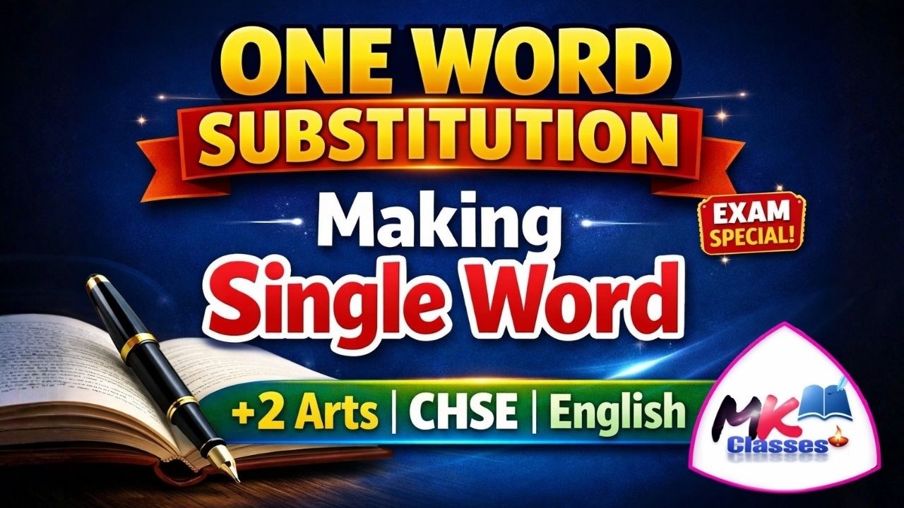One Word Substitution I Making Single Word I +2 Arts  Commerce Science I Exam Special