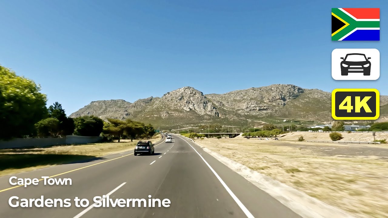 South Africa, Cape Town - Drive from Gardens to Silvermine - Nonstop Driving | ASMR | 4K