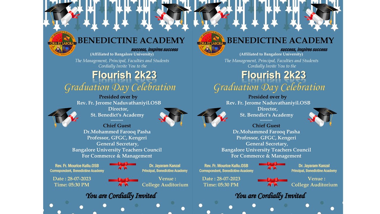 Benedictine Academy, Graduation Day Celebration 28-07-2023
