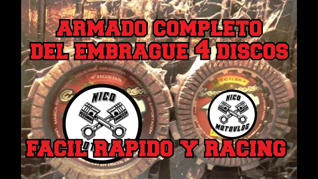 Como armar el embrague de una motocicleta Honda wave 110cc con discos de competición