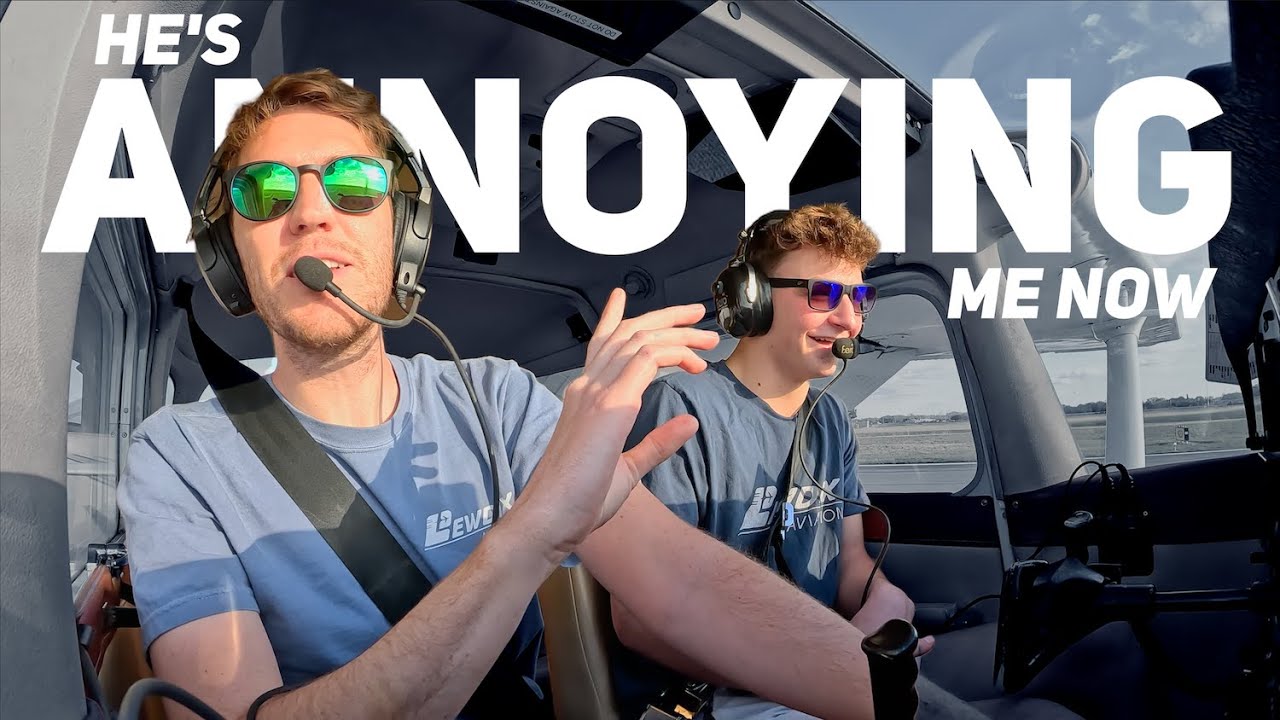 Young Student Pilot Tries To Land In A Crosswind