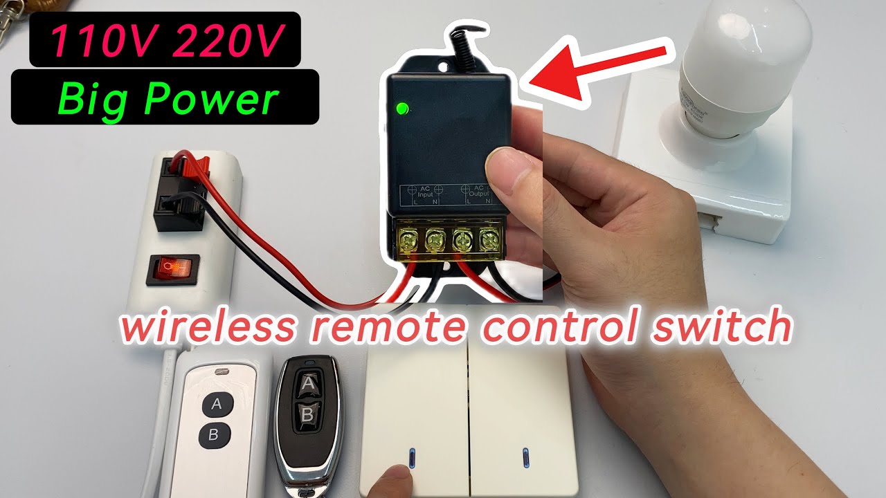 How to Use Wireless Remote Control Switch KR2201B 220V 110V Relay Switch to Control Fan and Light