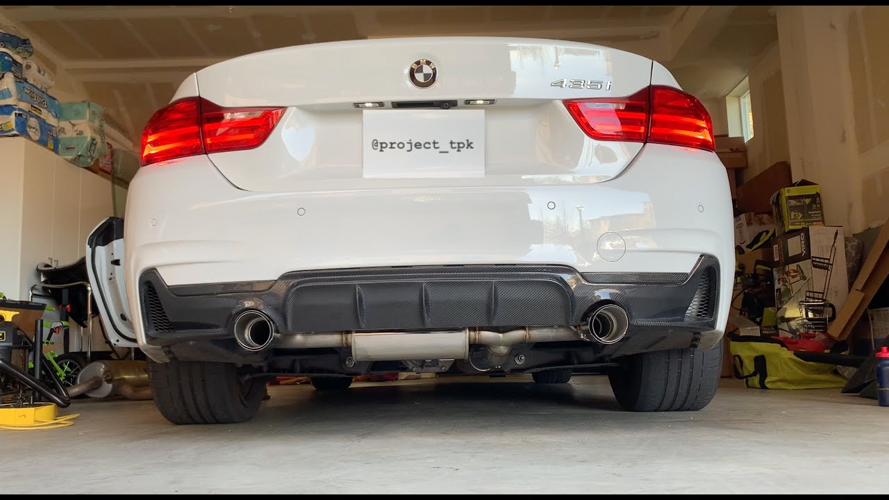 Valvetronic axle-back exhaust install. BMW 435i F32