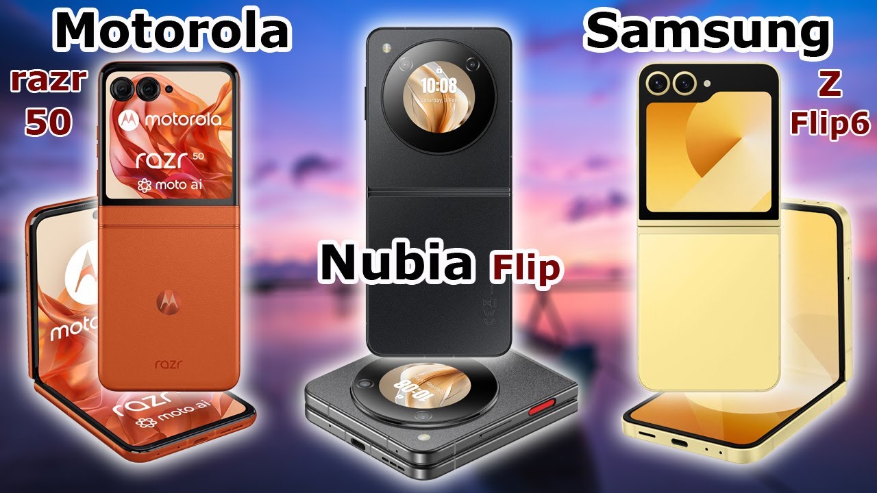 Motorola razr 50 - vs - Nubia Flip - vs - Samsung Galaxy Z Flip6