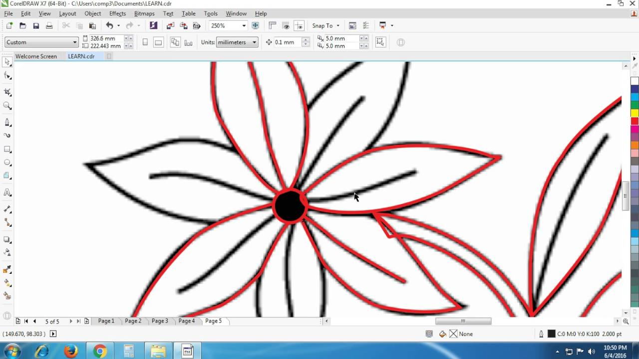 Coreldraw tutorial How to use Pen Tool in easy way with special trick