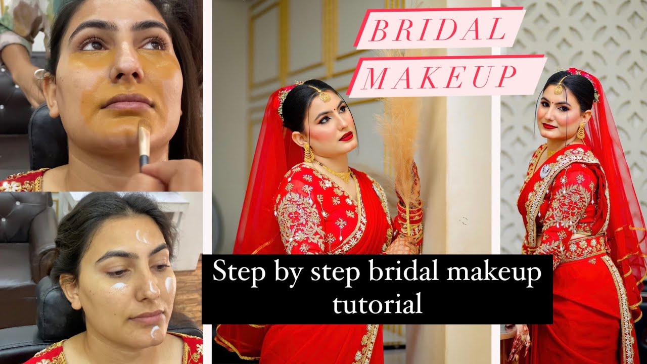 Typical nepali bridal makeup tutorial explained in nepali || rubina shrestha ||
