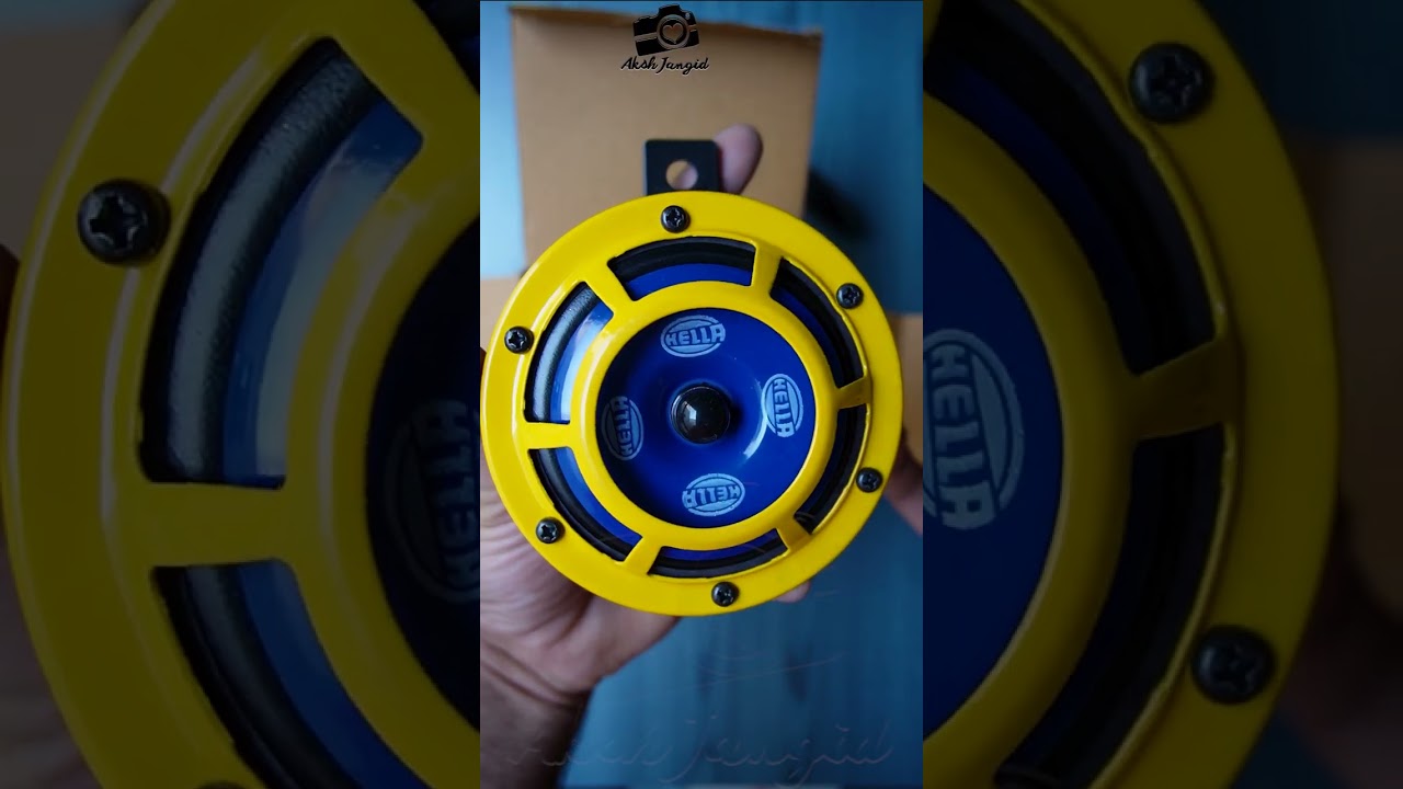 Hella Sharptone horn unboxing asmr | best horn for bike and cars by hella | hella yellow sharptone