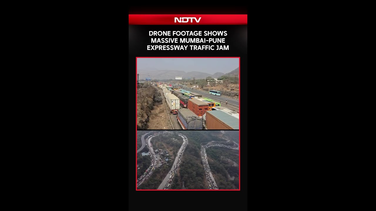 Drone Footage Shows Full Extent Of Massive Mumbai-Pune Expressway Traffic Jam