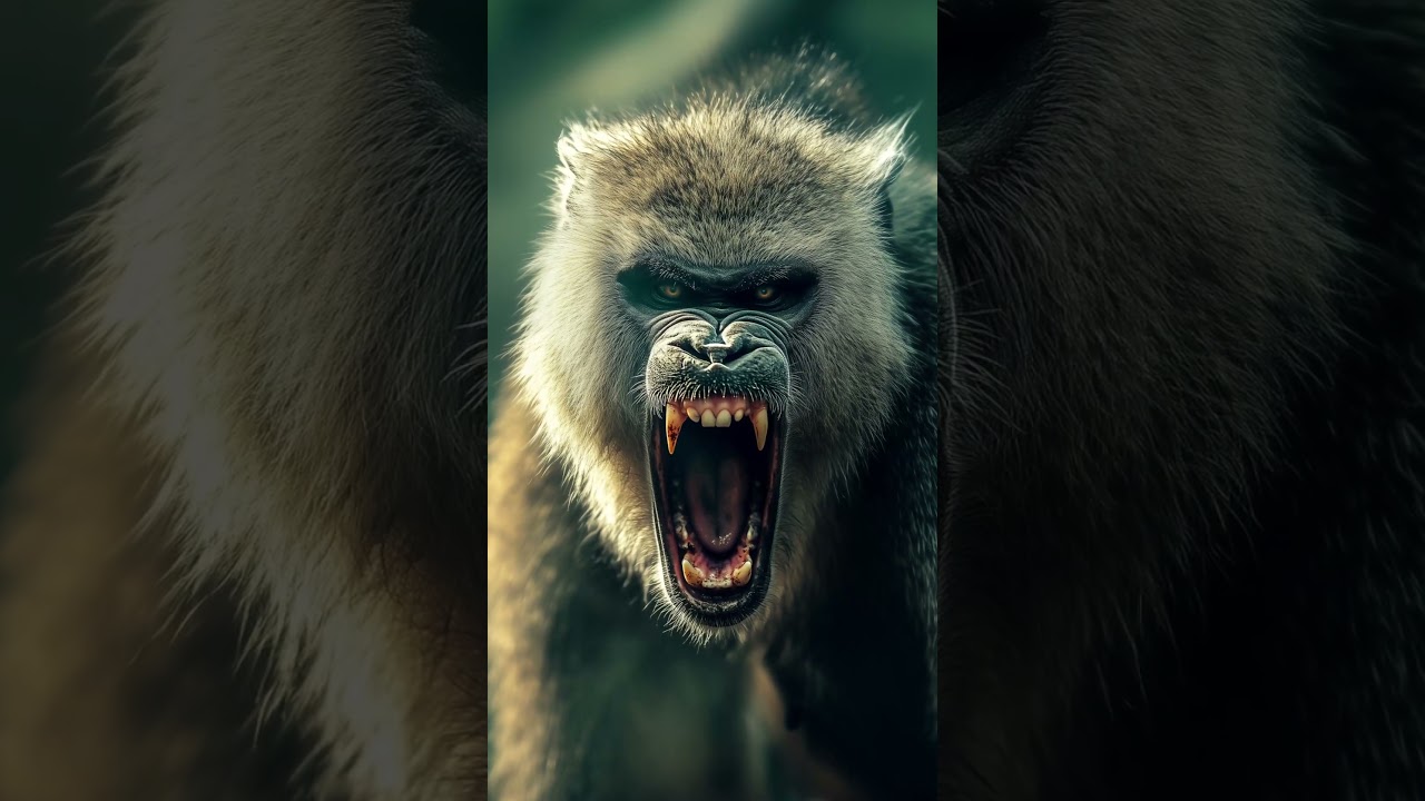 Какие 5 самых сильных обезьян на Земле? #обезьяна #бабуины #мандрил #дикая природа