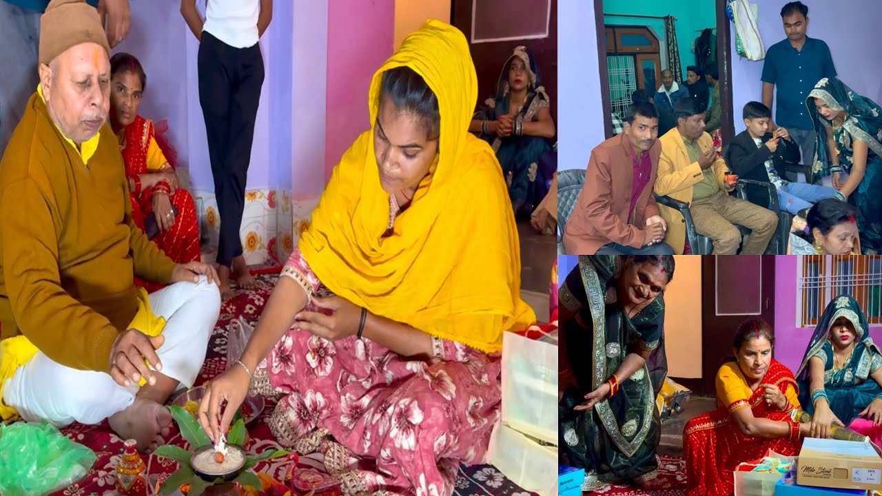 💁&zwj;♀️खुशियों का दिन आया है आखिर हो गयी निकासी दूल्हे राजा के द्वार पर जाने की🏠/मायके से कौन आया#tilak
