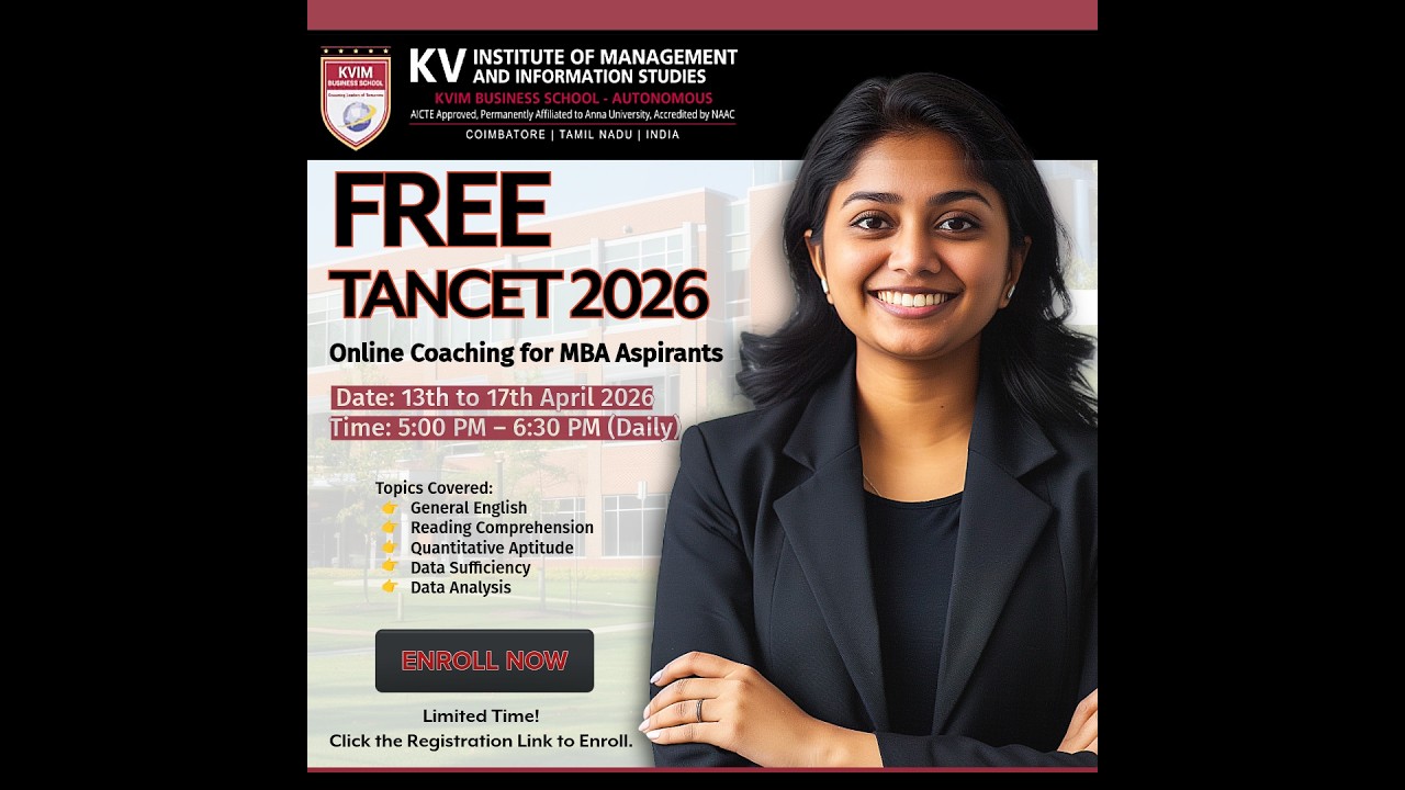 Free Tancet 2026 Coaching Class