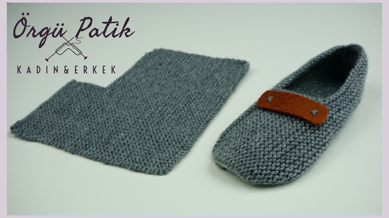 örgü patik kadın&erkek için / kolay örgü modelleri / Figen Ararat