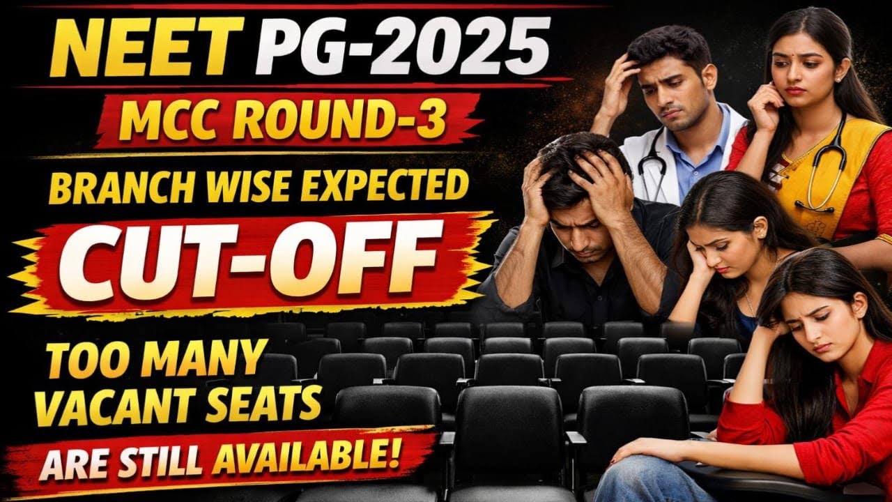 NEET PG-2025|MCC R-3 BRANCH WISE EXPECTED CUT-OFF!|TOO MANY VACANT SEATS|
