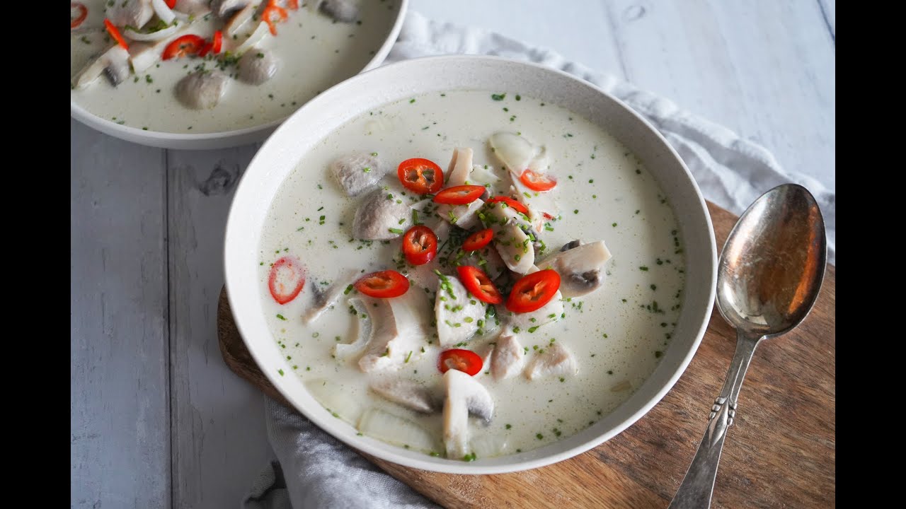 Tom Kha Gai - Thailandsk Suppe Med Kylling