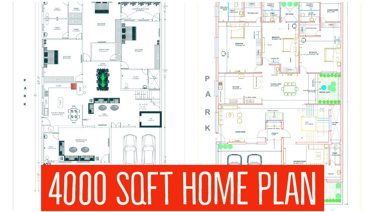 Punjab Home Plan 4000 Sqft | Plan according to Vastu | Two options for same plan | Luxury House plan