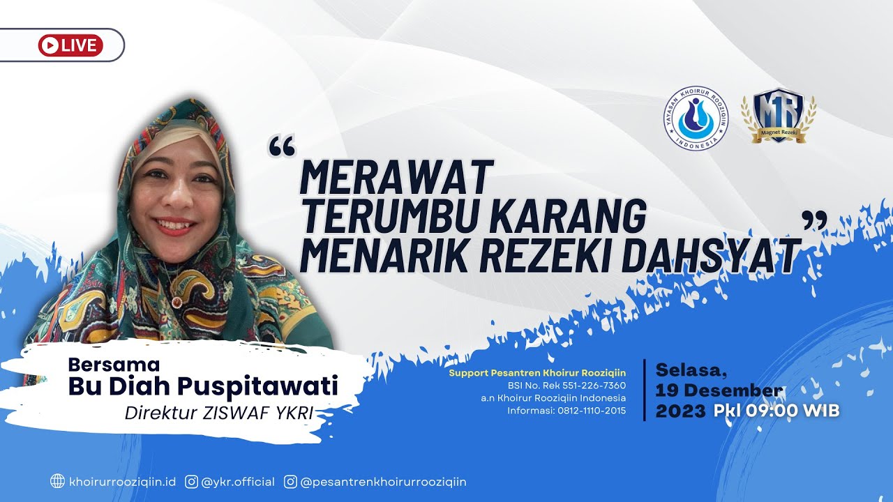 MERAWAT TERUMBU KARANG MENARIK REZEKI DAHSYAT - Bu Diah Puspitawati