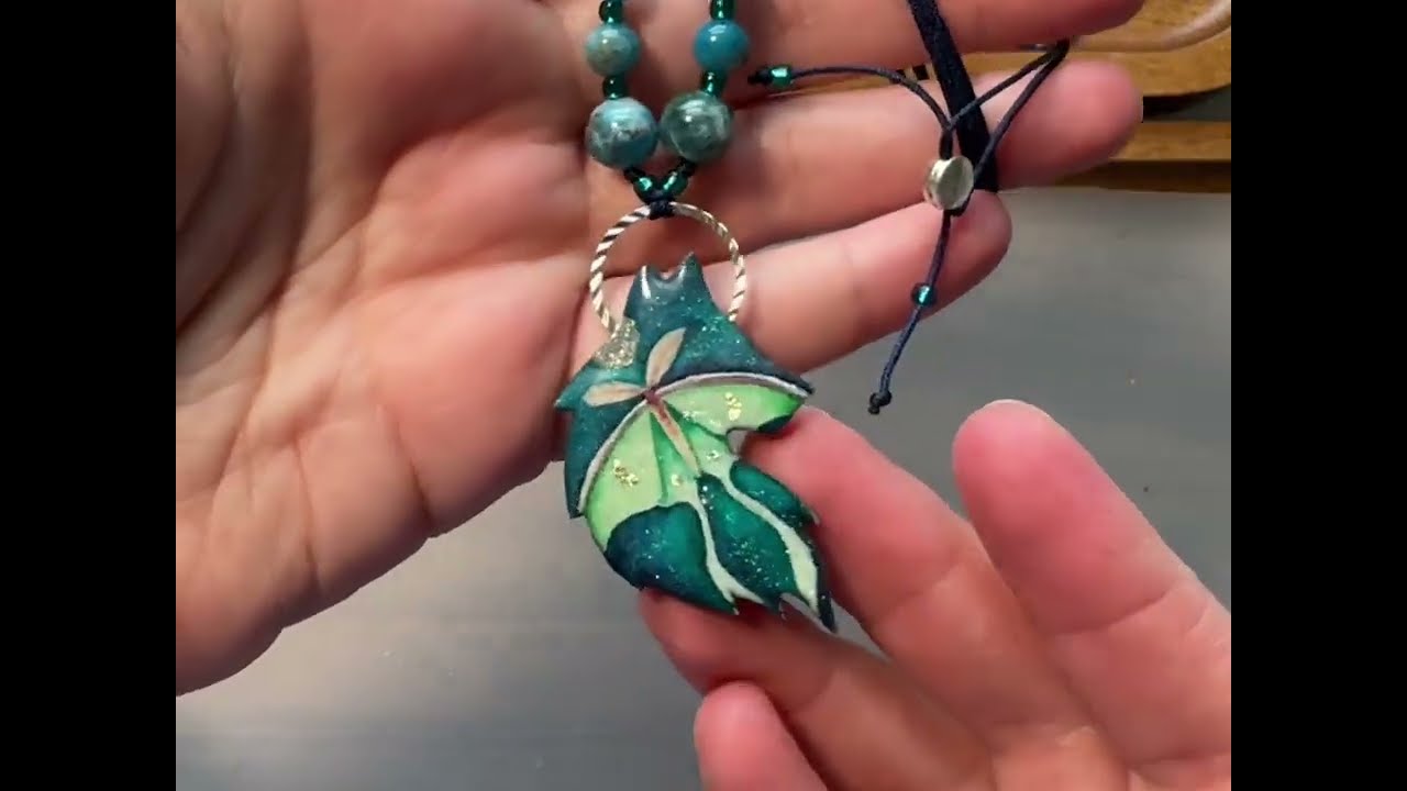 How I made a beaded hand painted necklace. Wear art!