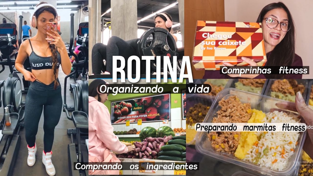 VLOG - VOLTANDO Á ROTINA FITNESS | FAZENDO MARMITAS | TREINO | COMPRINHAS FITNESS E +
