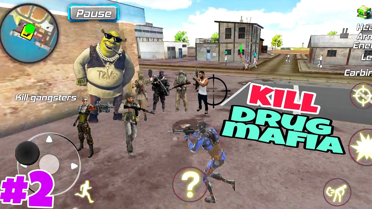 rope hero vice town game | green rope hero vegas city game | killing drug mafia | part 2 | rope hero