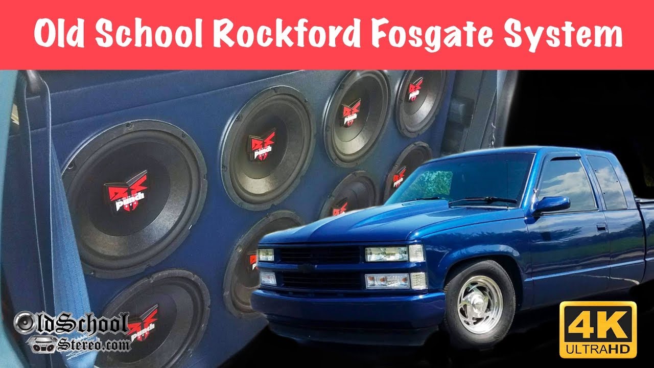 800 watts on Eight 12" subs? John's 1993 Silverado Old School Rockford Fosgate Install (4K)