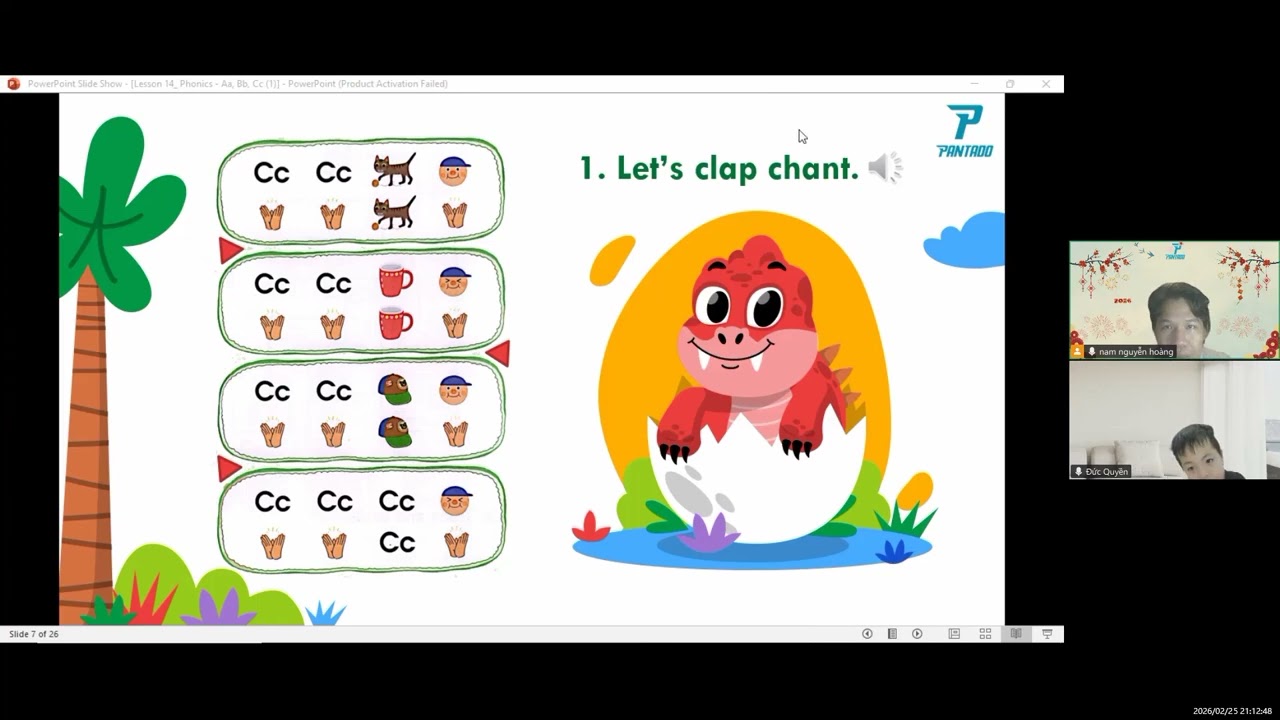 PK2512089 - 25/2 - NGUYỄN ĐỨC QUYỀN - Lesson 14_ Phonics - Aa, Bb, Cc