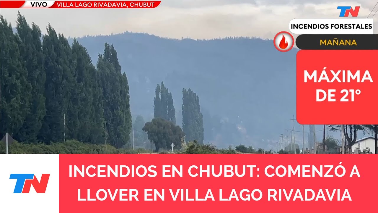 CHUBUT/INCENDIOS: Lluvia y alivio en el sur, se enfría la zona afectada