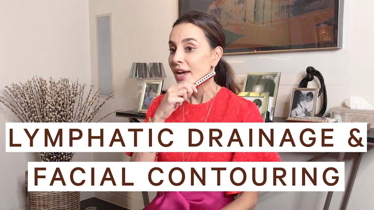 Lymphatic drainage, contour with TONE & LIFT Germanium Contouring Facial Roller