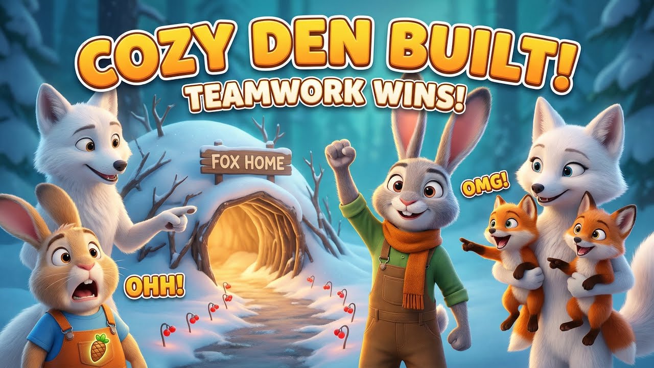 The Buck’s Forest Adventures - Whistling Winter Wind Mystery! ❄️ Cozy Den Build for White Fox Family