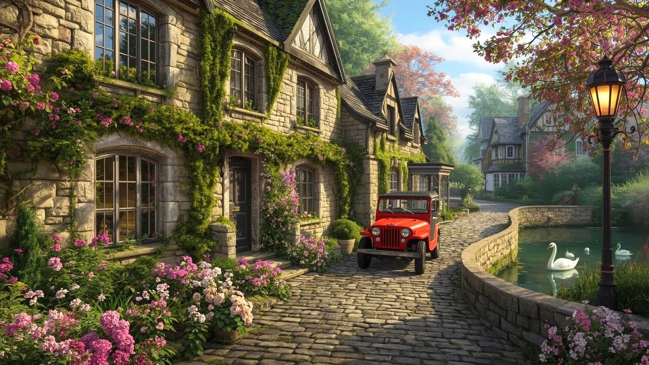 Rainy Cottage by the Lake 🌧️ Cozy Village Ambience with Gentle Rain for Deep Sleep & Focus