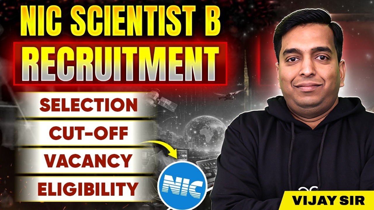 NIC Scientist B Recruitment 2026 Through GATE | Selection Process | Cut Off | Eligibility