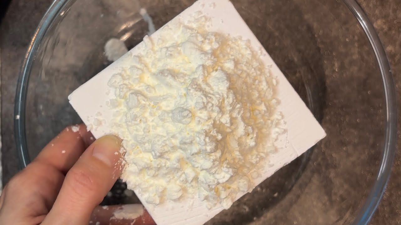 Two plain gym chalk blocks crush + paste making. 🤍 ASMR gym chalk crush | sleep aid | relaxing
