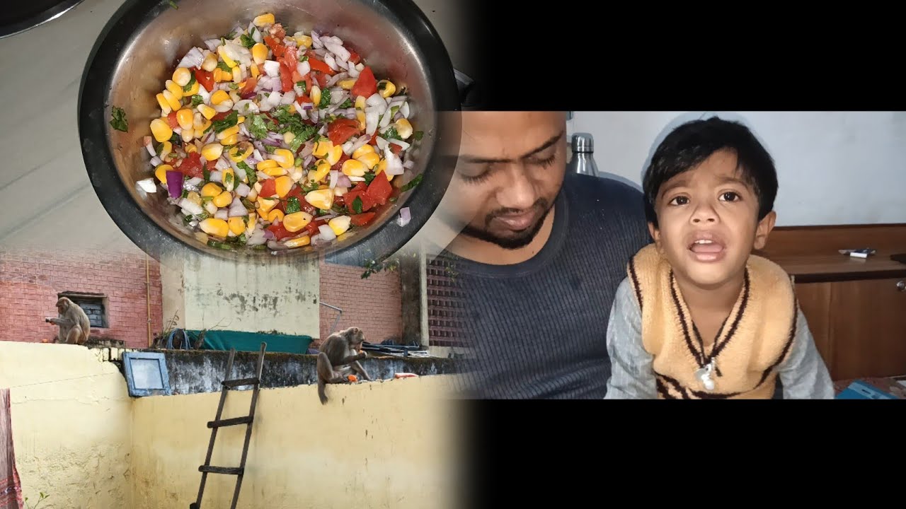 दो दिन का व्लॉग | बेटा बहुत रोया 😢 | बंदर ने मुझे डरा दिया 🐒😨 | स्वीट कॉर्न बनाया 🌽