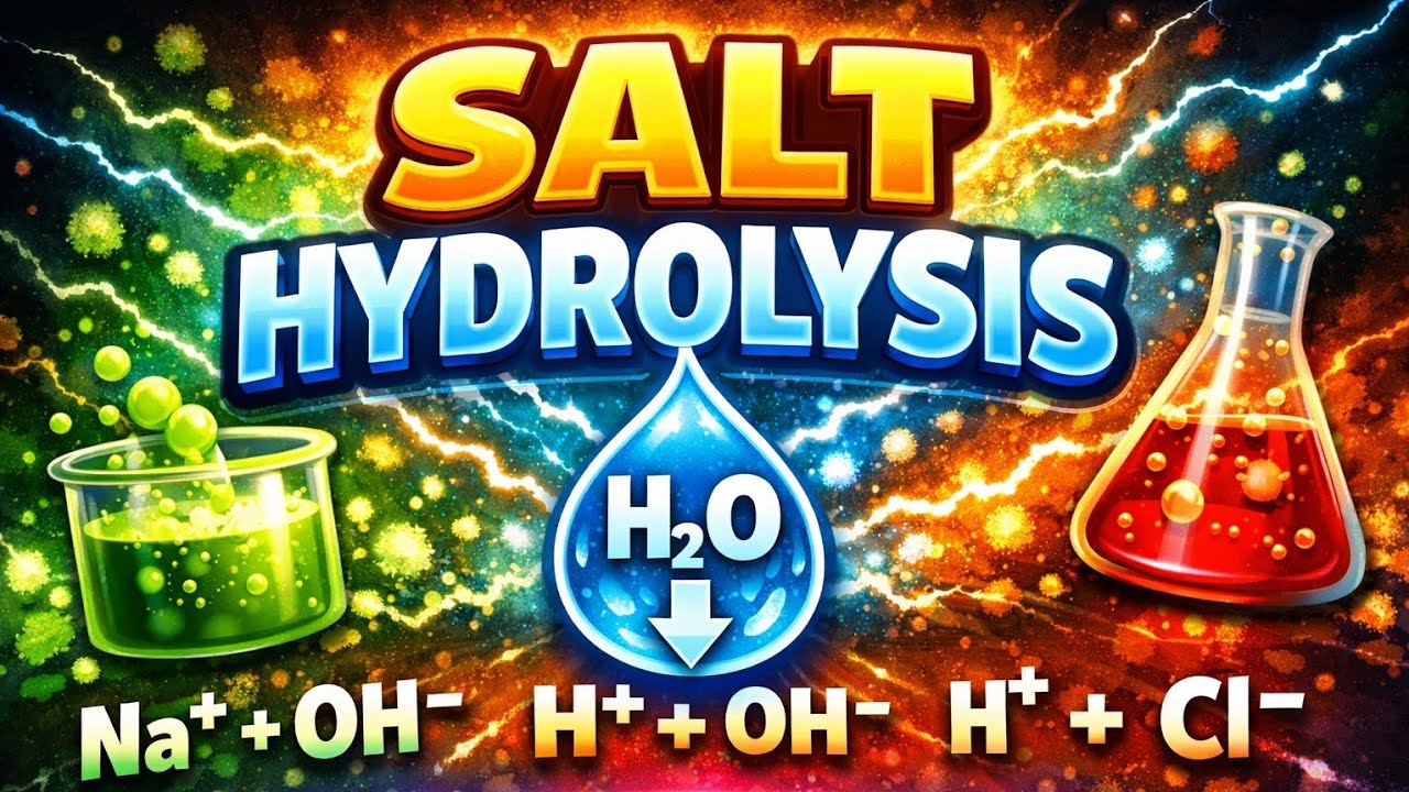 10 Ionic Equilibrium | Salt hydrolysis | Salt | Chemistry class 11  JEE NEET