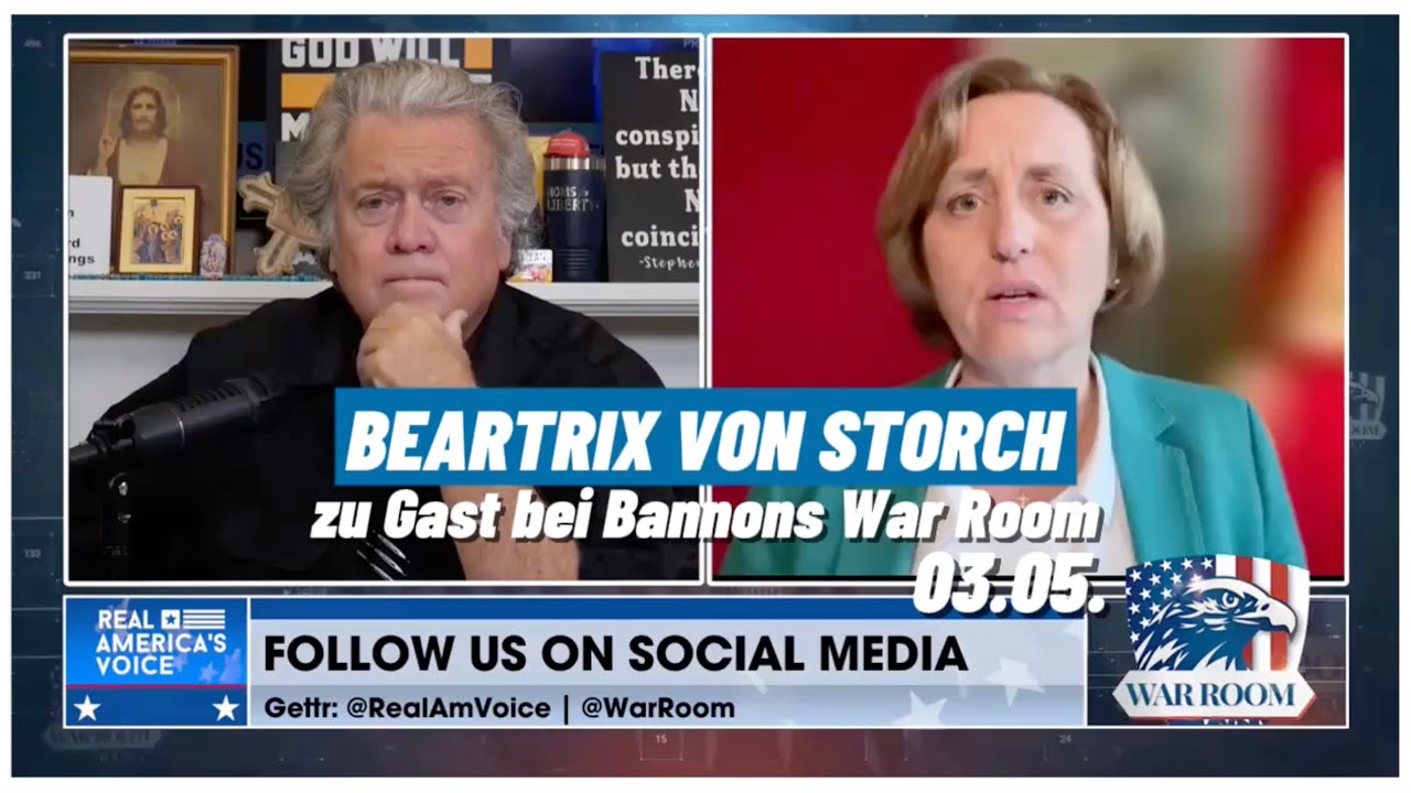 Beatrix von Storch bei Bannons War Room 🔥🌎Thanks for having me on the show! 🙏
