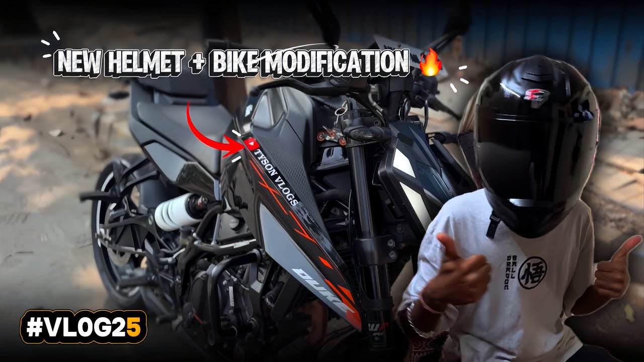 New Helmet + Bike Modification 🔥 | Full Upgrade Vlog | #vlog25