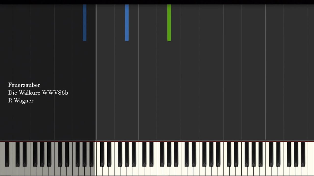 Feuerzauber - Die Walküre WWV96b - R Wagner - Synthesia Piano Tutorial