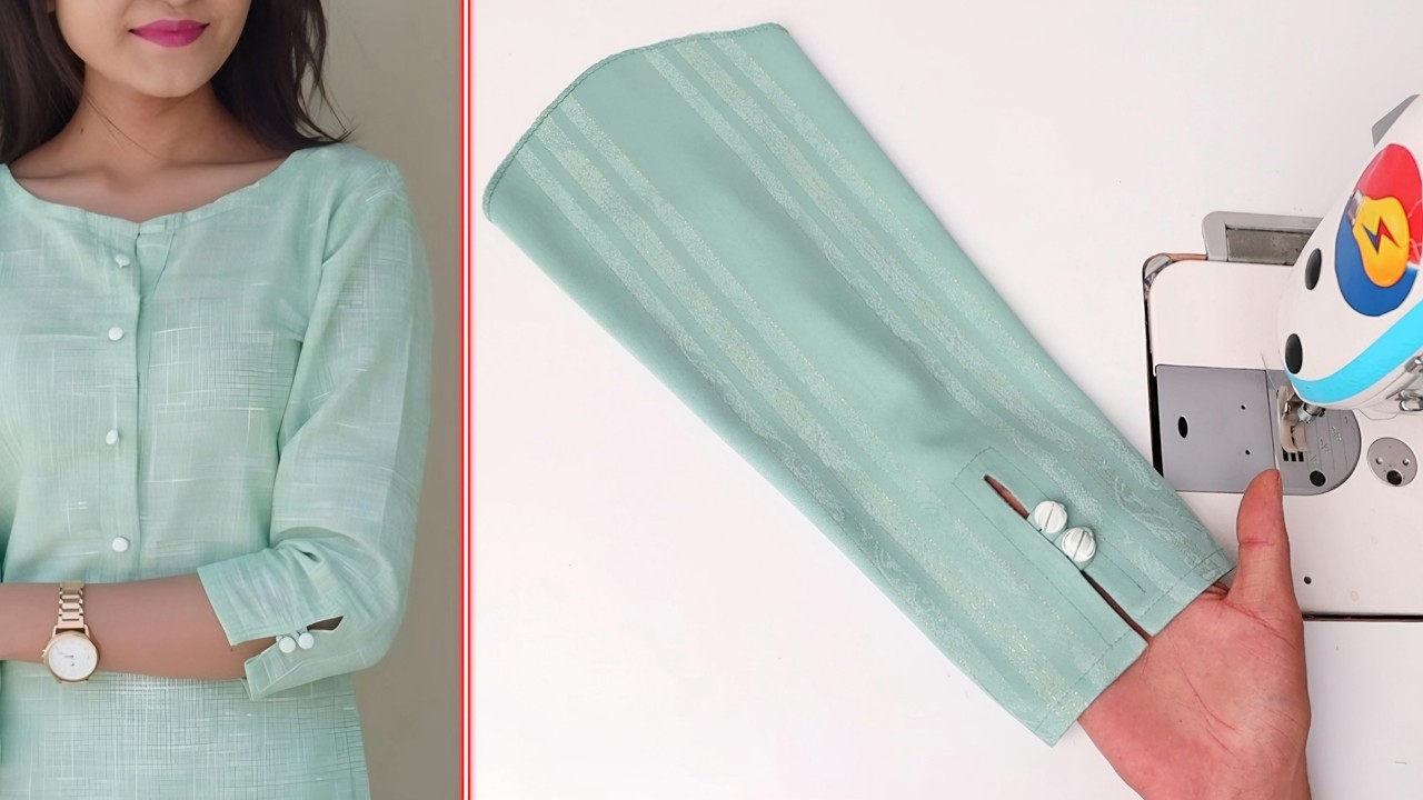 🌹 You don't have to be a tailor to sew this sleeve design | Cut and sew a sleeve this way—it's easy.